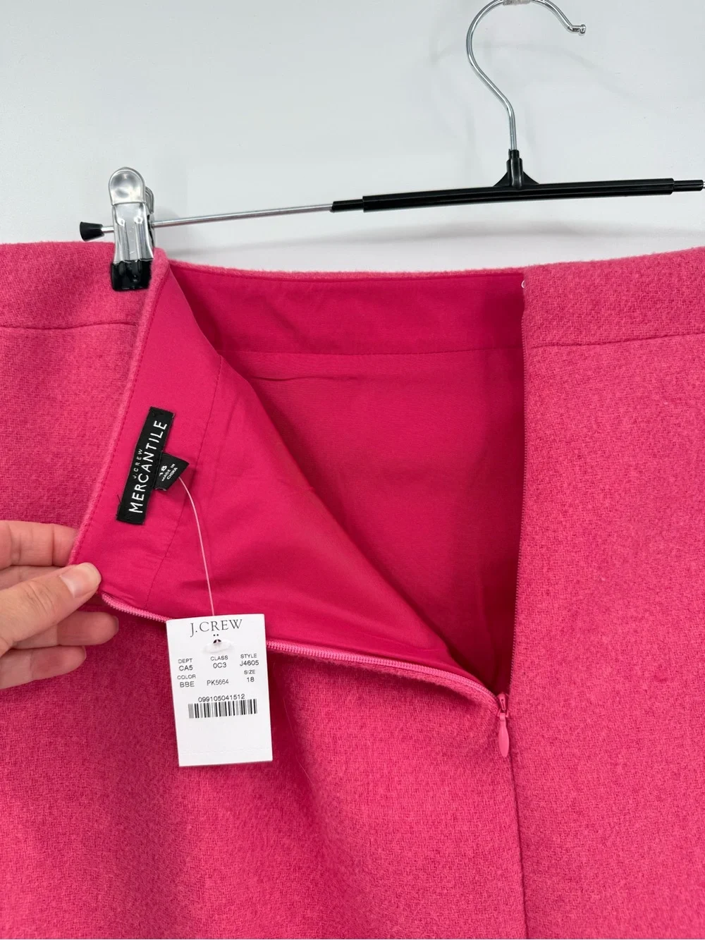 J. Crew Mercantile Wool Blend Lined PinkPencil Skirt Size 18